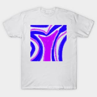 blue pink abstract watercolor texture T-Shirt